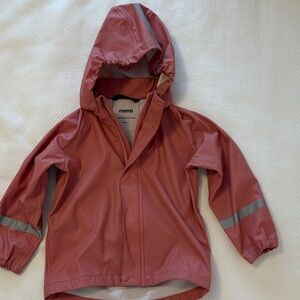 Reima Kids' Dusty Rose Waterproof Hooded Rain Jacket